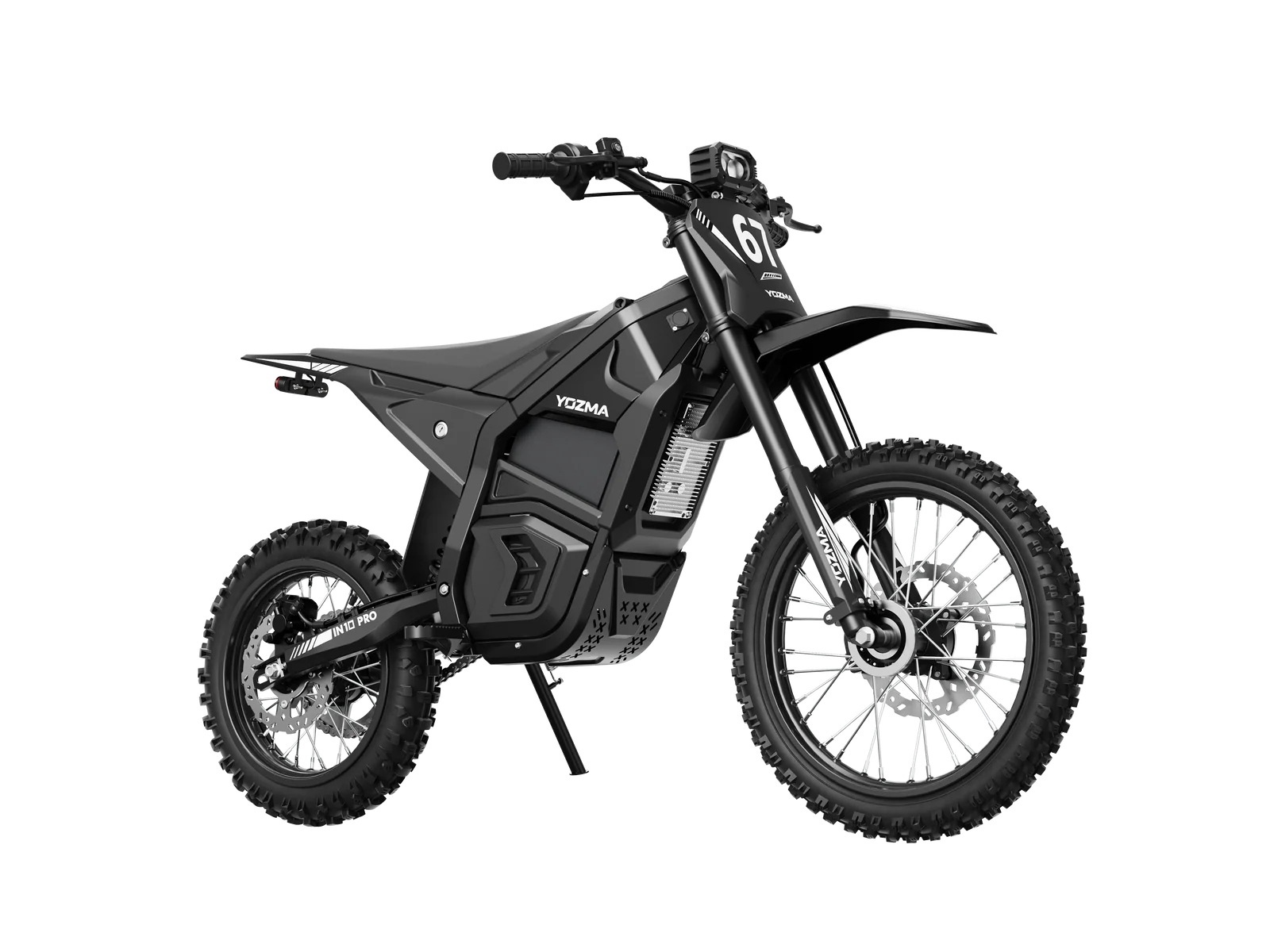eMOTO Yozma IN 10 PRO electric scooter in black, shown in its original box with packaging