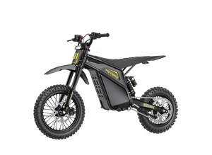 Heybike Villain electric bike in Midnight Black, side view, showcasing rugged frame and fat tires