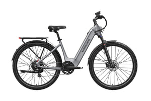 Mokwheel Tarmac ST eBike in Smoke Gray, side view, against a plain background