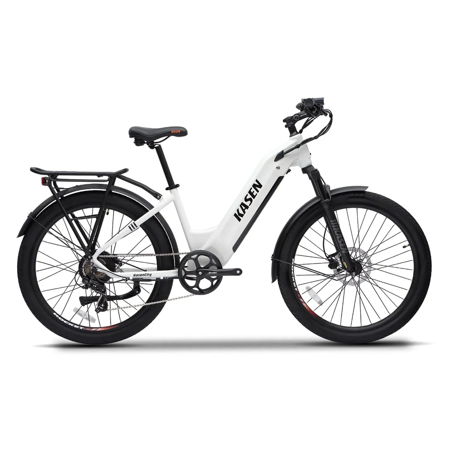 KASEN City 2.0 500 w Step Thru Ebike 27.5X2.4 Urban Electric Urban eBike - Urban eBike - KASEN|URBAN|WHITE15AH|0237 eBike Super Shop