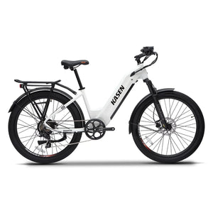 KASEN City 2.0 500 w Step Thru Ebike 27.5X2.4 Urban Electric Urban eBike - Urban eBike - KASEN|URBAN|WHITE15AH|0237 eBike Super Shop