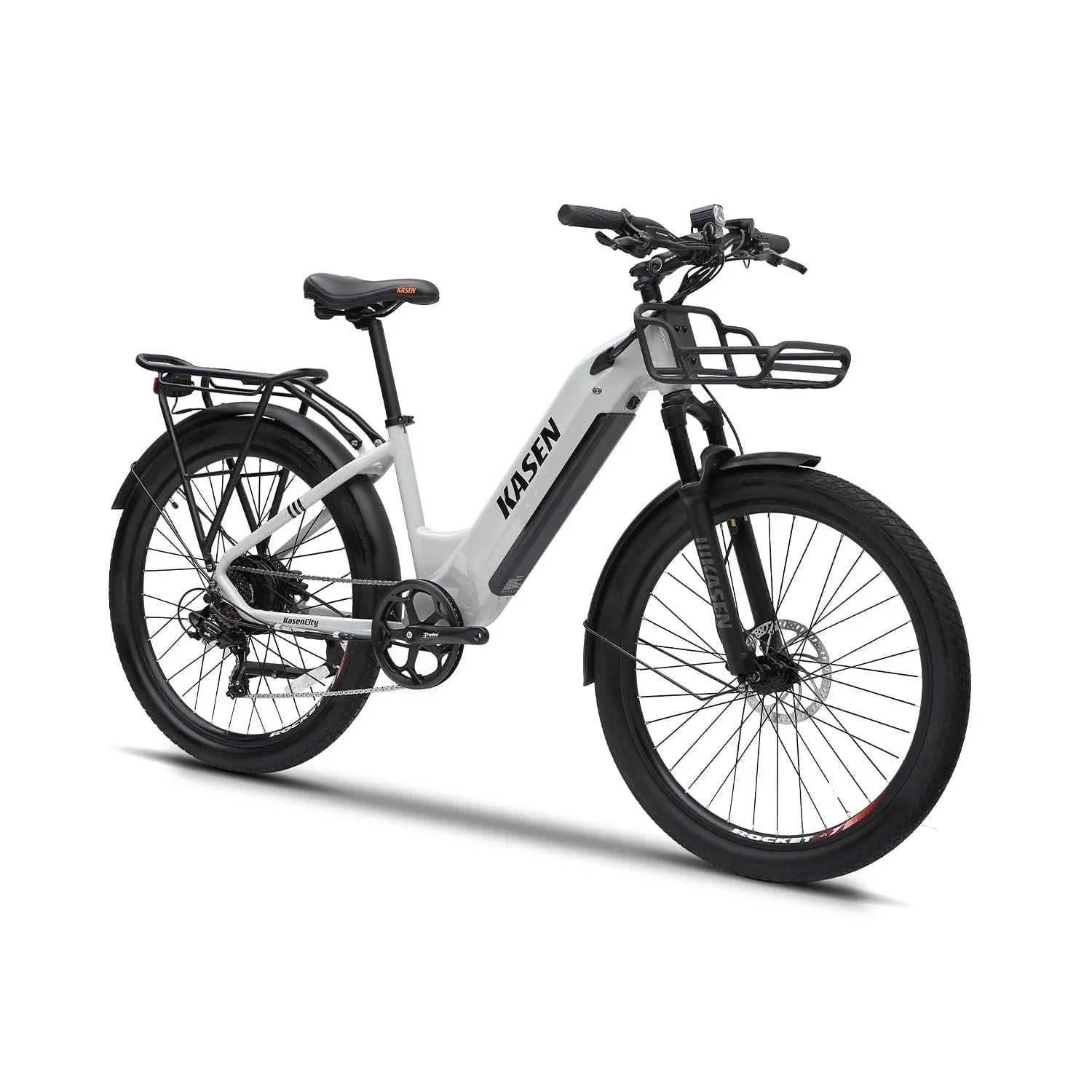 KASEN City 2.0 500 w Step Thru Ebike 27.5X2.4 Urban Electric Urban eBike - Urban eBike - KASEN|URBAN|WHITE15AH|0237 eBike Super Shop
