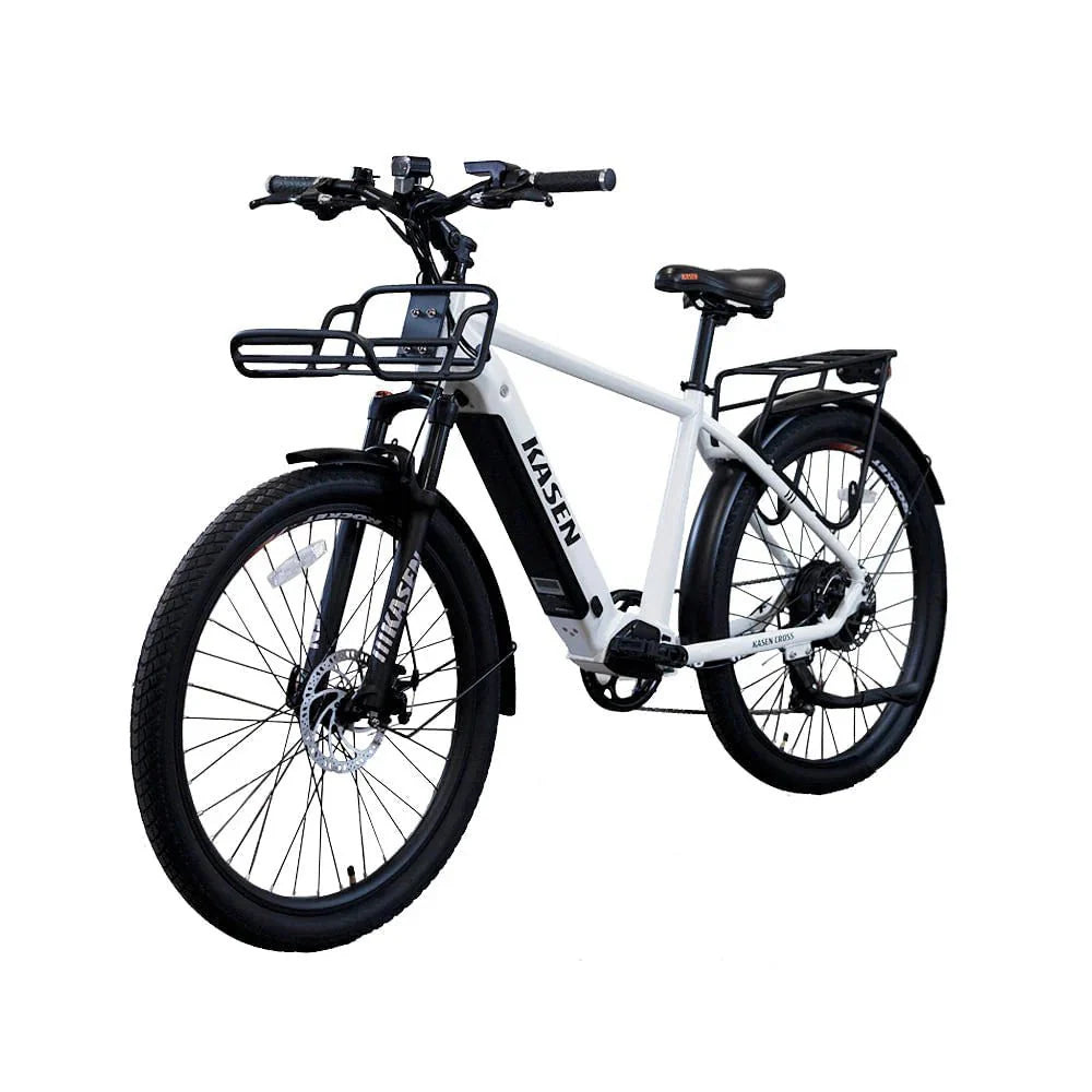 KASEN Cross 500 w Step Over Ebike 27.5X2.4 Urban Electric Urban eBike - Urban eBike - KASEN|URBAN|WHITE|0243 eBike Super Shop