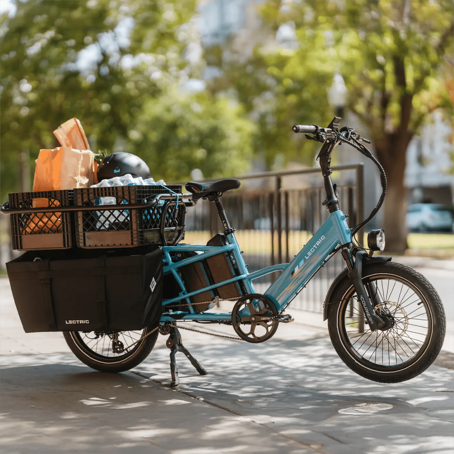LECTRIC XPedition Cargo Dual Battery Limited - Edition 750 w - Fat Tire Electric Cargo eBike - Cargo eBike - LECTR|BLUE|1757 eBike Super Shop