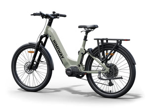 HIMIWAY A7 PRO 500W step-thru electric bike with 27.5x2.4 fat tires, beach cruiser style, shown in product image.