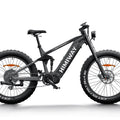 A black Himiway D7 King electric bike with fat tires, front suspension fork, and rear cargo rack, displayed on a white background.