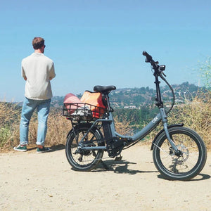 Blix Vika X electric folding step-thru eBike in green, 500W compact design, product image