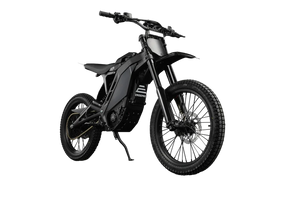 Black eMOTO Eride Pro 4.0 electric bike side view with visible frame, wheels, and battery compartment