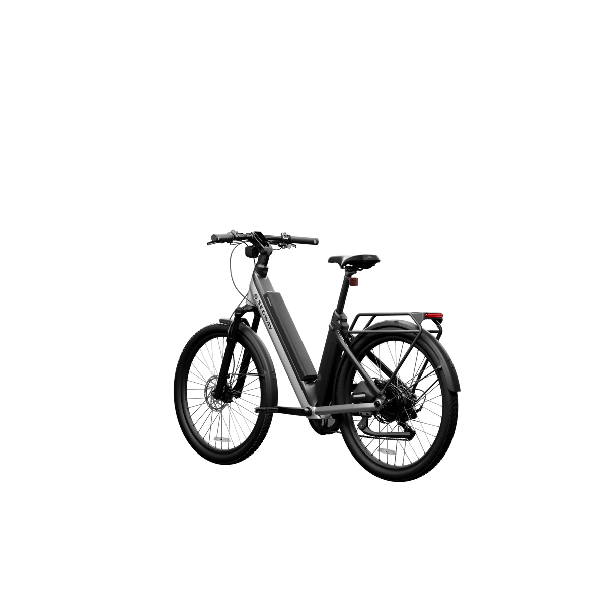 Segway Myon eBike in Skyscraper Gray, side view, showcasing sleek frame and modern design