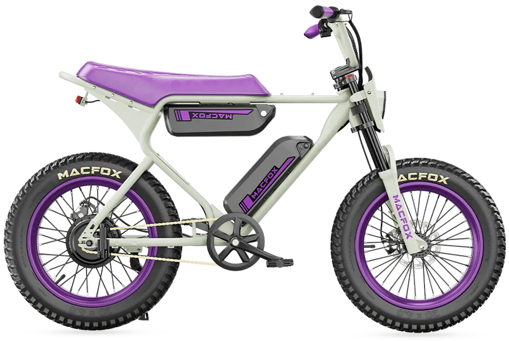 MACFOX X1S x Bs.zay Electric e - Moto Style eBike - Step Over 500 w Electric Mini Fat Tire eBike - Moto Style Bike - MACFO|DUAL|2343 eBike Super Shop