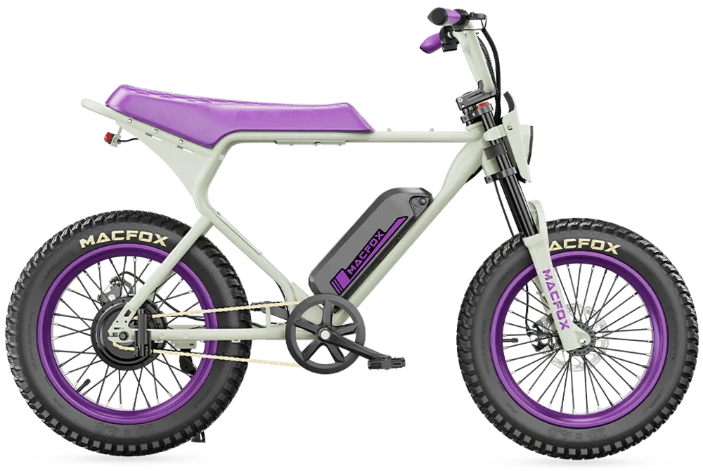 MACFOX X1S x Bs.zay Electric e - Moto Style eBike - Step Over 500 w Electric Mini Fat Tire eBike - Moto Style Bike - MACFO|SINGL|2342 eBike Super Shop