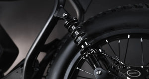 MACFOX X2 Electric Fat Tire Mountain eBike - Step Over 750 w Electric e - Moto Style eBike - Moto Style Bike - MACFO|SINGLBLACK|2353 eBike Super Shop