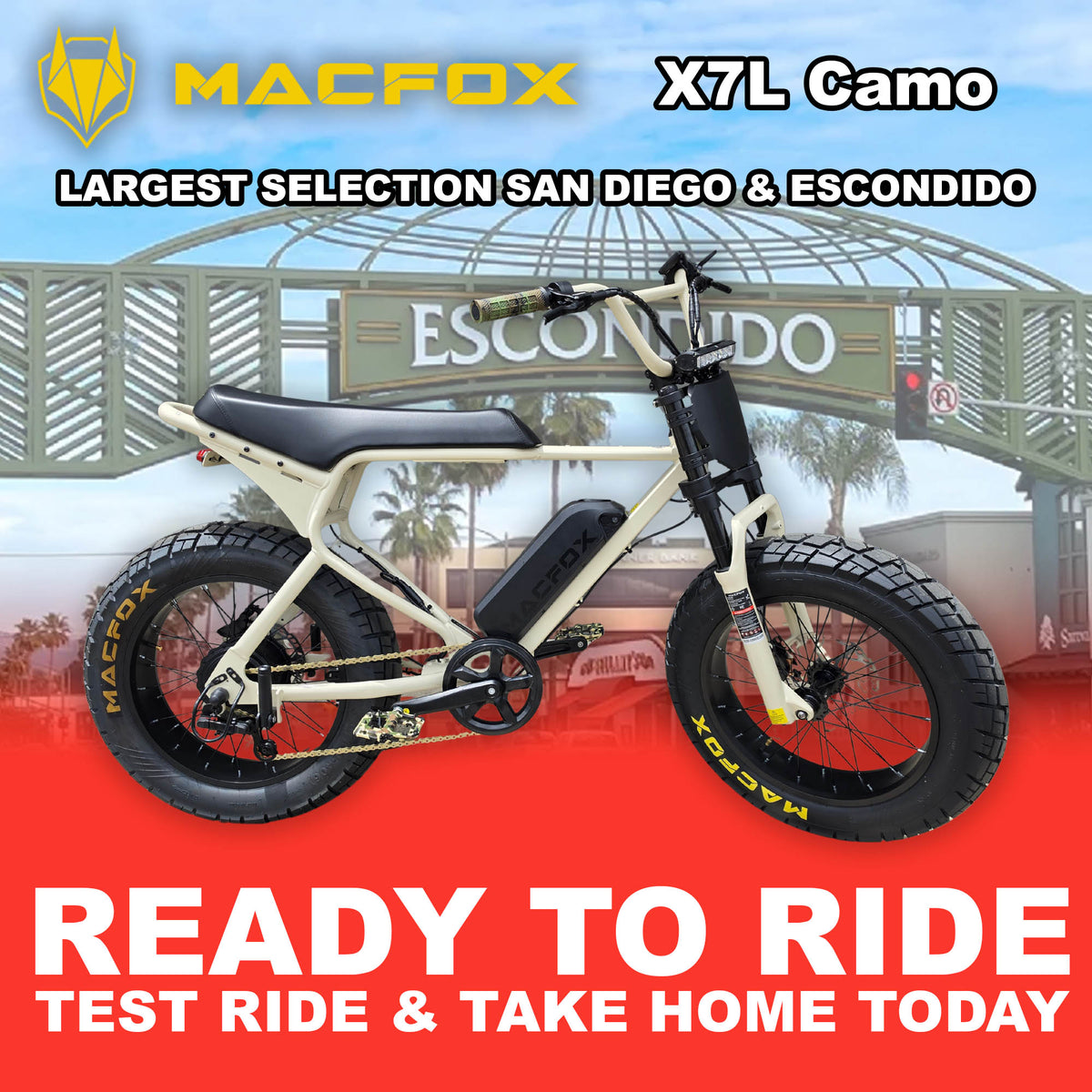 eBike Macfox X7L - Camo - Ready to Ride