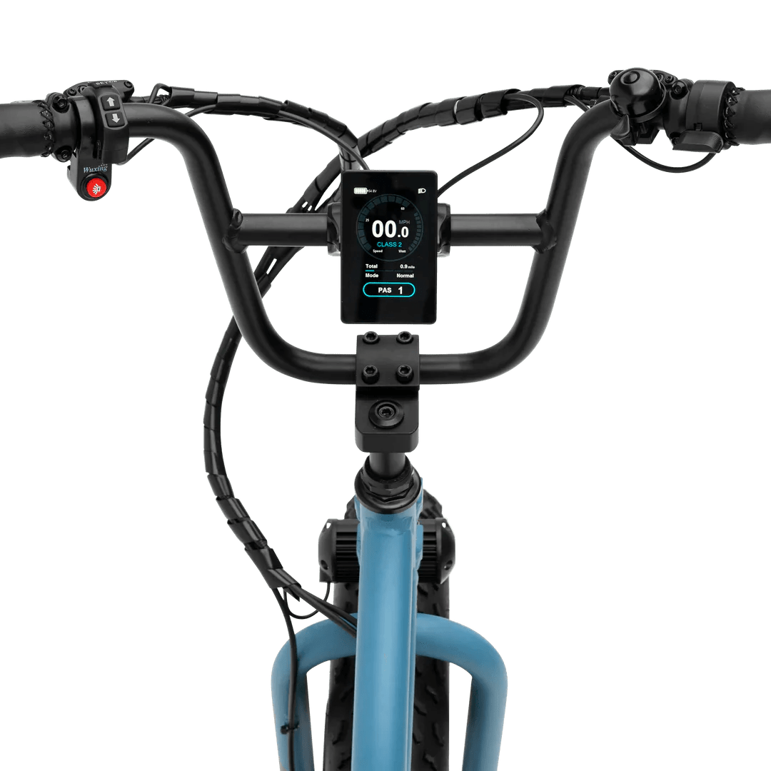 MURF Electric Urban eBike Higgs Step - Thru - 52v 750 w Fat Tire Electric Beach Cruiser eBike - Fat Tire Cruiser eBike - MURF|BLACK|2286 eBike Super Shop