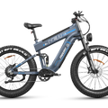 Blue Freesky Alaska Pro M-520 electric bike, side view, on a white background