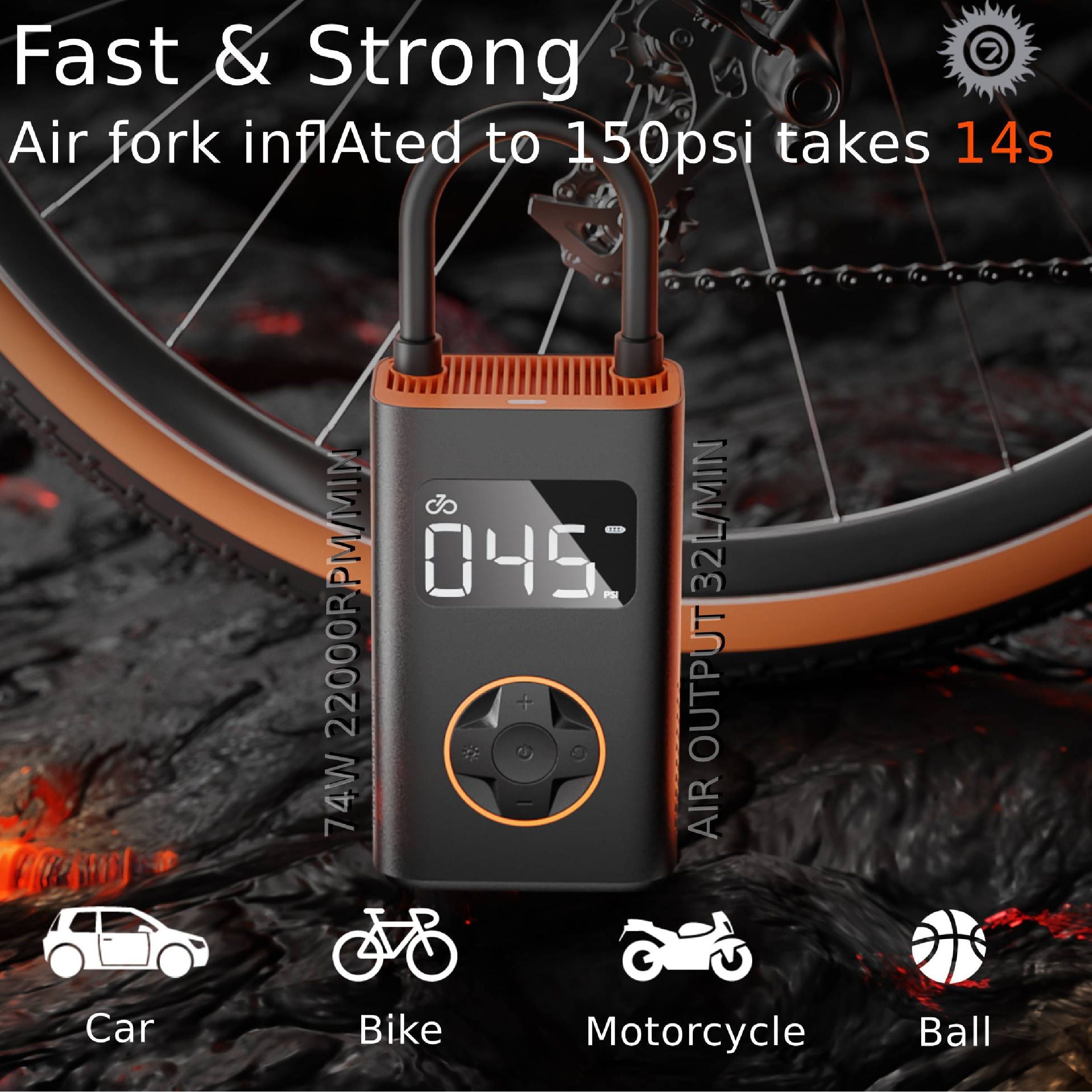 QI Cycle N3 Portable Tire Inflator - Escondido eBike Super Shop eBike Store in North County San Diego