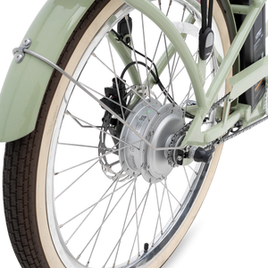 Side view of the Murf Gigi 2.0 eBike in matte black, showcasing its step-through frame, wide tires, and rear cargo rack against a plain background.