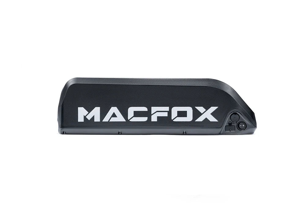 Macfox X7 X7L Dual Battery Upgrade Kit components displayed, including two batteries, wiring, and connectors arranged on a white background.