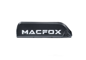 Macfox X7 X7L Dual Battery Upgrade Kit components displayed, including two batteries, wiring, and connectors arranged on a white background.