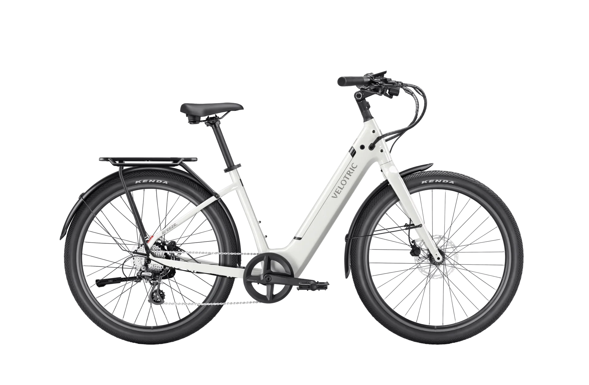 Velotric Breeze 1 eBike in Satin White, Regular size, Large frame, product image