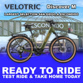 Velotric Discover M eBike in Olivine Green, regular size, side view, ready to ride