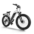 White Himiway C3 Cruiser Step-Thru eBike, side view, showcasing frame design and wheels