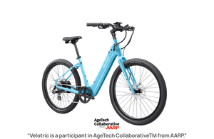Velotric Breeze 1 eBike in Ocean Mist color, side view, displayed against a plain background