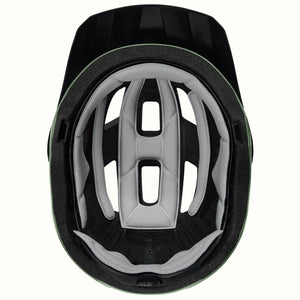 Matte forest green Retrospec Rowan mountain bike helmet for eBikes, side view, size 7