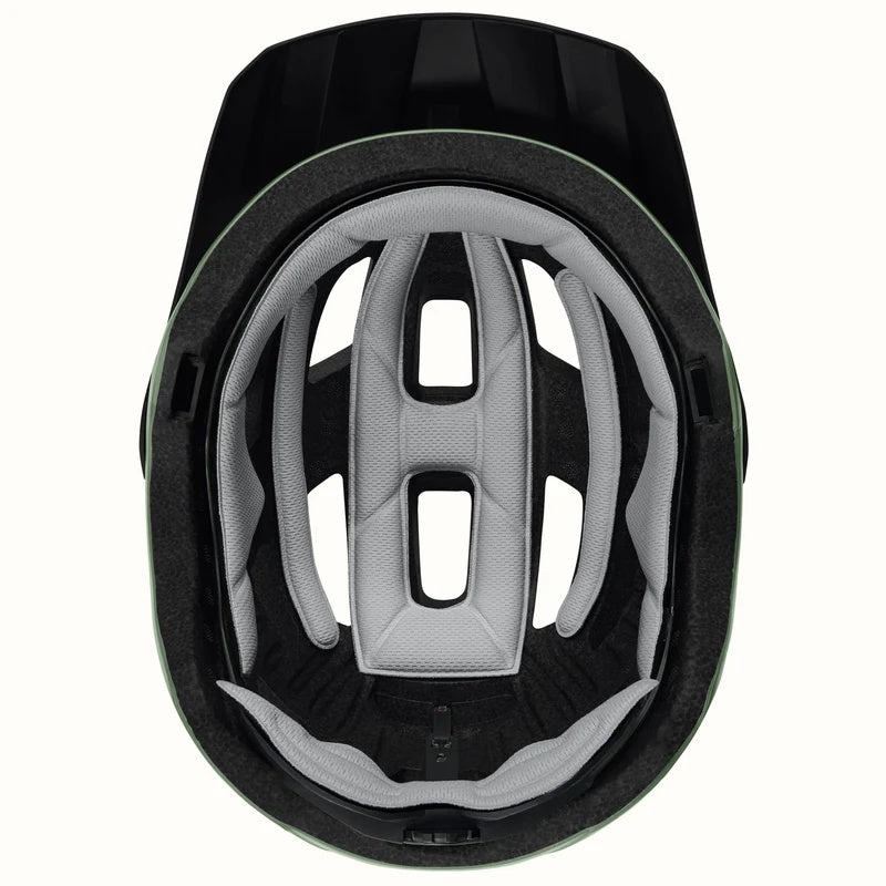 Matte forest green Retrospec Rowan mountain bike helmet for eBikes, side view, size 7
