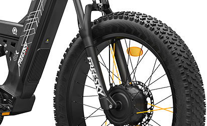 Freesky Warrior Ultra M-530 electric bike in black, side view, displayed on a white background with fat tires and front suspension.