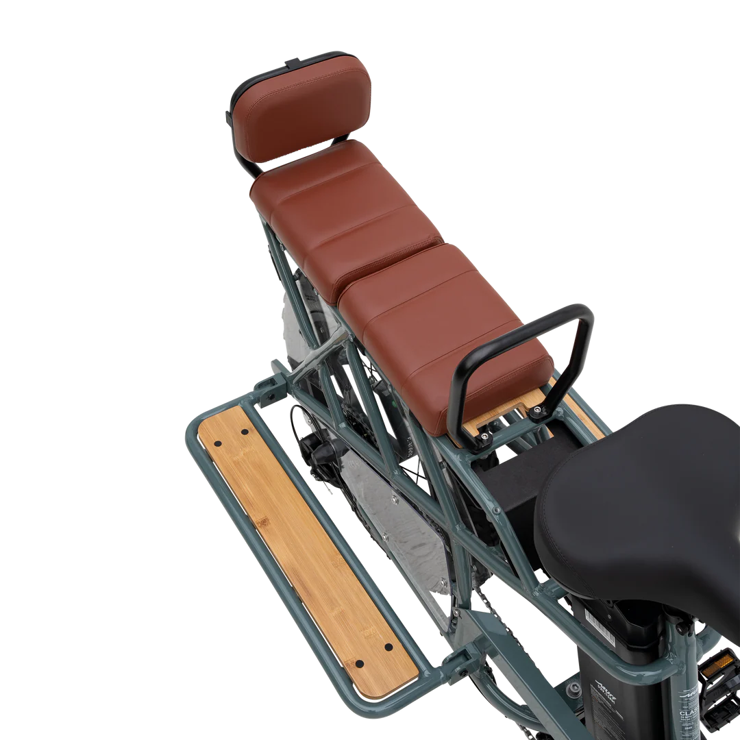 Brown eBike seat pad accessory for Murf Cargo, product image showing padded seat in brown color.