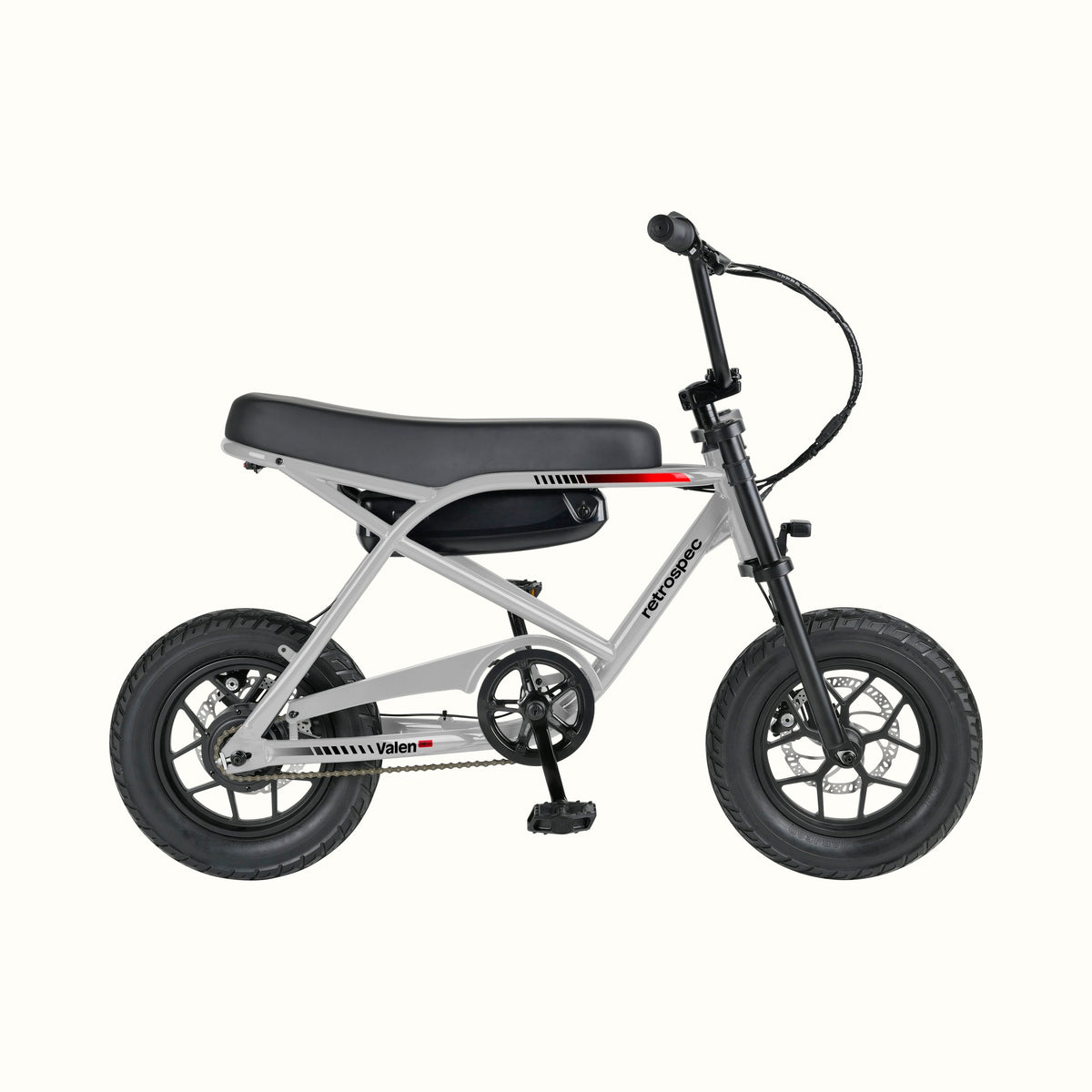 Retrospec Valen Rev 14 electric bike in slate gray, side view, against a white background