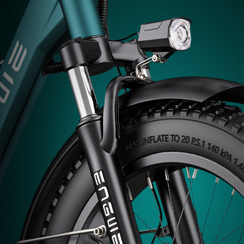 ENGWE L20 2.0 electric bike in black, shown from a side angle with a step-through frame, front basket, rear rack, and fat tires, displayed on a white background.