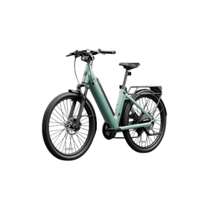 Green Segway Myon eBike, side view, showcasing sleek frame and modern design