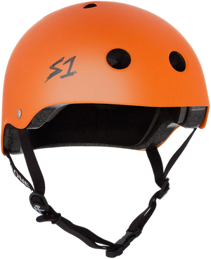Bright orange S1 Lifer eBike helmet in X-Large size, shown from a side angle against a plain background.
