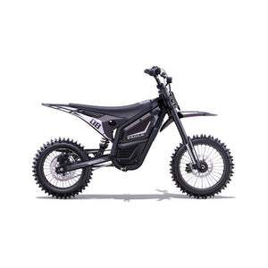 Black Engwe Eagle electric bike side view, showcasing sturdy frame, fat tires, and rear cargo rack against a plain background.