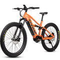 Flame orange eBike Cyke Falcon S, side view, showcasing sporty frame and modern design