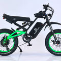 Neon green eBike Ghostcat F3X.2 side view against a white background