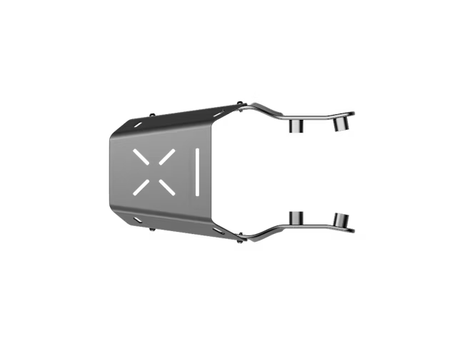 Rear view of the Segway Xyber Air electric bike featuring the installed rear rack accessory.