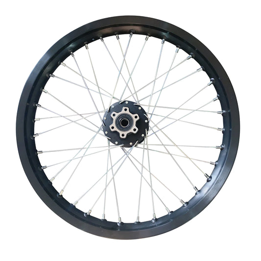eMOTO Wheel 19" Rear Type 1 - 19x1.6 Black Hub, Black Rim, Chrome Spokes