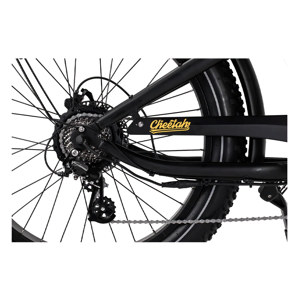 REVI Cheetah PLUS 750w Step Over Ebike 26x4 Fat Tire Electric Vintage eBike - Fat Tire Cruiser eBike - REVI|BLACK48V1|3000 eBike Super Shop