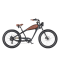 REVI Cheetah PLUS 750w Step Over Ebike 26x4 Fat Tire Electric Vintage eBike - Fat Tire Cruiser eBike - REVI|GRAY48V1|3002 eBike Super Shop