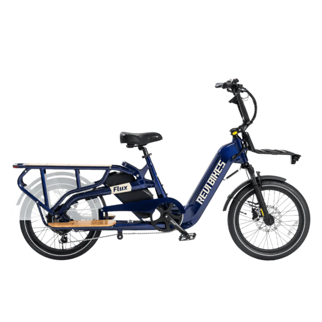 REVI Flux 750w Step Thru Ebike 20x2.4 Fat Tire Mini Fat Tire Electric Cargo eBike - Cargo eBike - eBike Super Shop