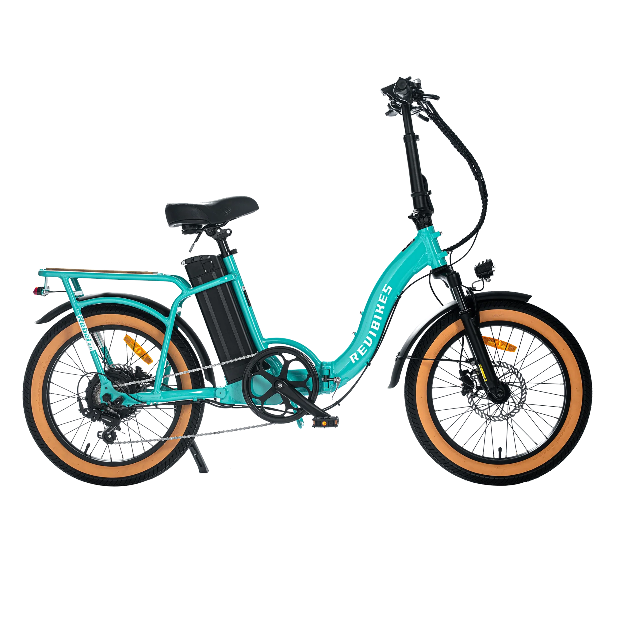 REVI Rebel 2 750w Step Thru Ebike 20x3 Fat Tire Electric Folding eBike - Folding Ebike - eBike Super Shop