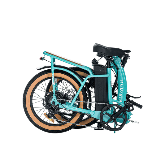 REVI Rebel 2 750w Step Thru Ebike 20x3 Fat Tire Electric Folding eBike - Folding eBike - REVI|FOLDI|GREEN|0039 eBike Super Shop