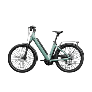 Green Segway Myon eBike, side view, showcasing sleek frame and modern design