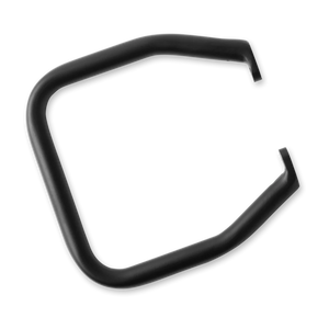 A black eBike backrest accessory attached to the rear cargo rack of a Murf electric bike, shown from a side angle against a plain background.