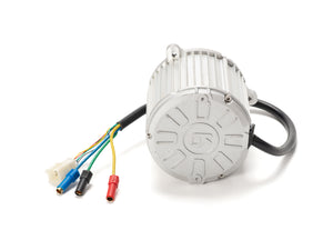 Stomp Ebox 60V electric dirt bike side view showcasing motor, frame, and suspension components