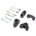 Stomp Ebox Dragster Bar Riser, black metal handlebar riser with mounting holes, shown on a white background.