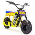 Yellow Stomp Ebox Dragster graphics kit displayed on a white background, showing bold yellow and black designs with sharp, angular patterns for motocross or dirt bike customization.